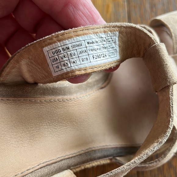 UGG Tawnie Espadrille wedge sandals size 10 tan color - Picture 5 of 13